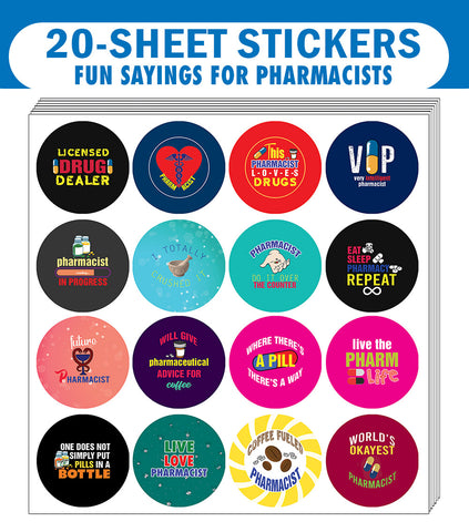 I am a Pharmacist Stickers (20 Sets X 16 Designs)