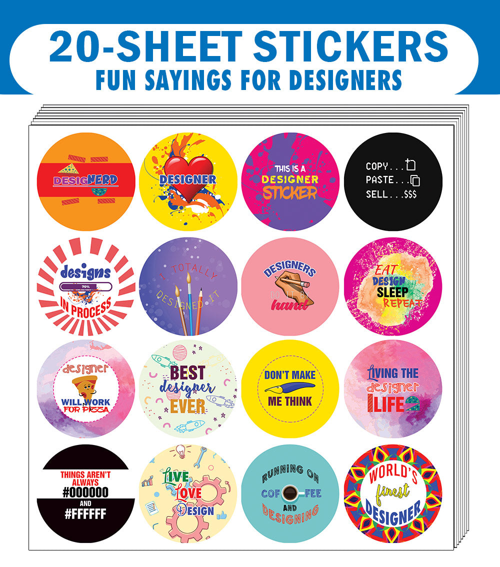 I am a Designer Stickers (20 Sets X 16 Designs)