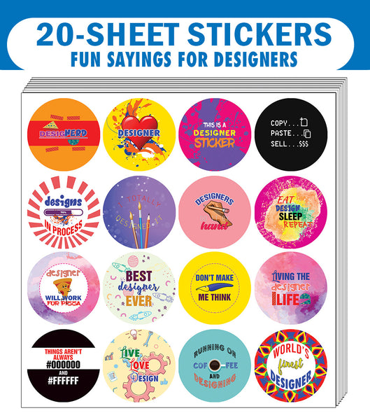 I am a Designer Stickers (20 Sets X 16 Designs)