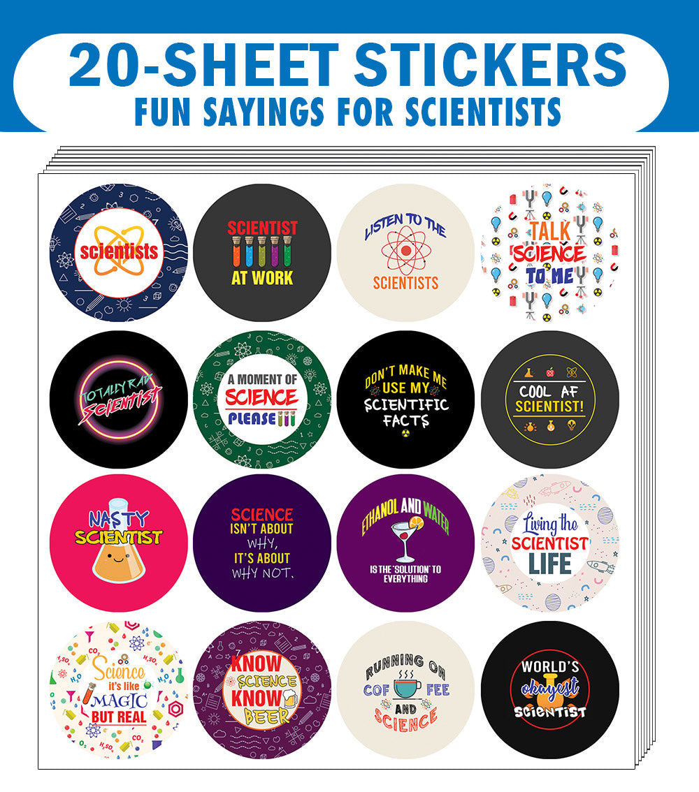 I am a Scientist Stickers (20 Sets X 16 Designs)
