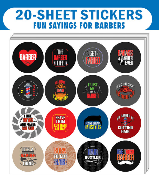 I am a Barber Stickers (20 Sets X 16 Designs)