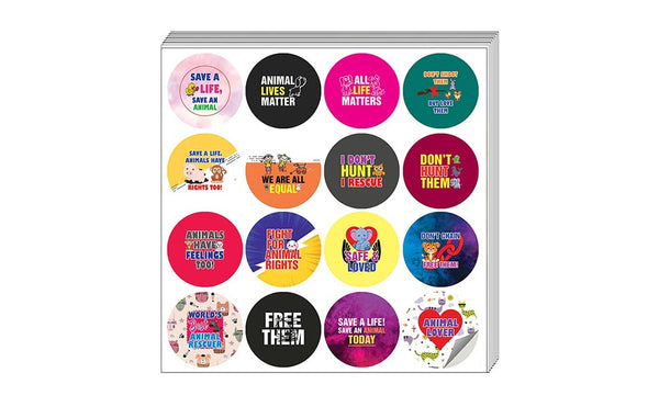 Animal Lives Matter Stickers (20 Sets X 16 Designs)