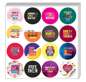 Animal Lives Matter Stickers (20 Sets X 16 Designs)