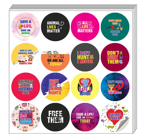 Animal Lives Matter Stickers (20 Sets X 16 Designs)
