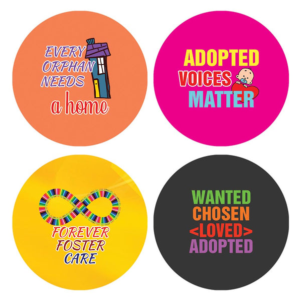 Foster Parent Stickers (5 Sets X 16 Designs)