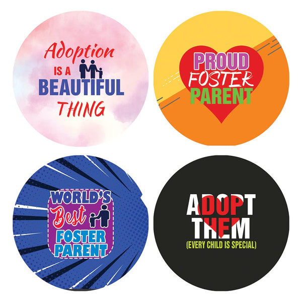 Foster Parent Stickers (5 Sets X 16 Designs)