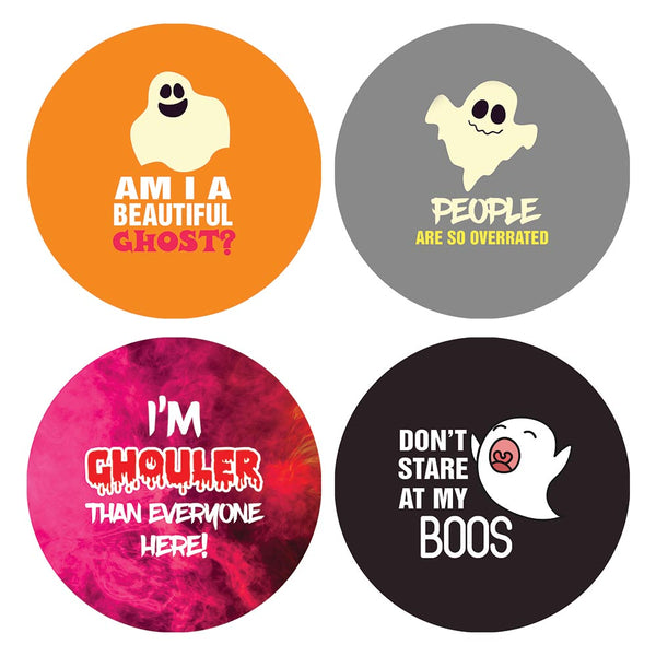 Funny Ghost Sayings Stickers (5 Sets X 16 Designs)