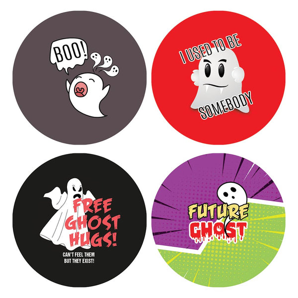 Funny Ghost Sayings Stickers (5 Sets X 16 Designs)
