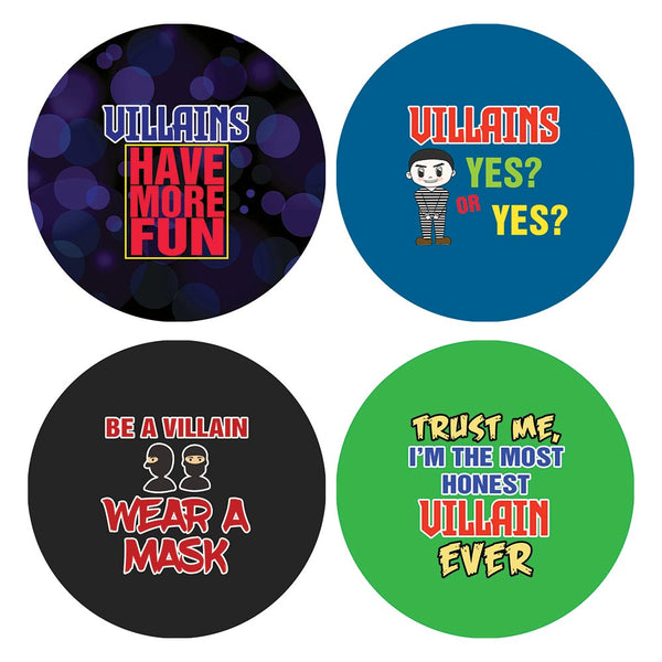 Funny Villainous Sayings Stickers (20 Sets X 16 Designs)