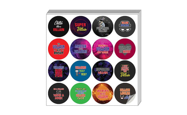 Funny Villainous Sayings Stickers (20 Sets X 16 Designs)