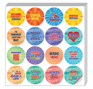 Funny Like A Hero Sayings Sticker (5 Sets X 16 Designs)
