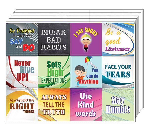 Good Character Stickers Series 2 (20-Sheet) - Inspiring Inspirational Sayings Stickers Card Set Ã¢â‚¬â€œ Cool and Unique Gifts for Boys Girls Kids Teens Children Ã¢â‚¬â€œ Wall Art Table DÃƒÂ©cor Art Ã¢â‚¬â€œ DIY Decal