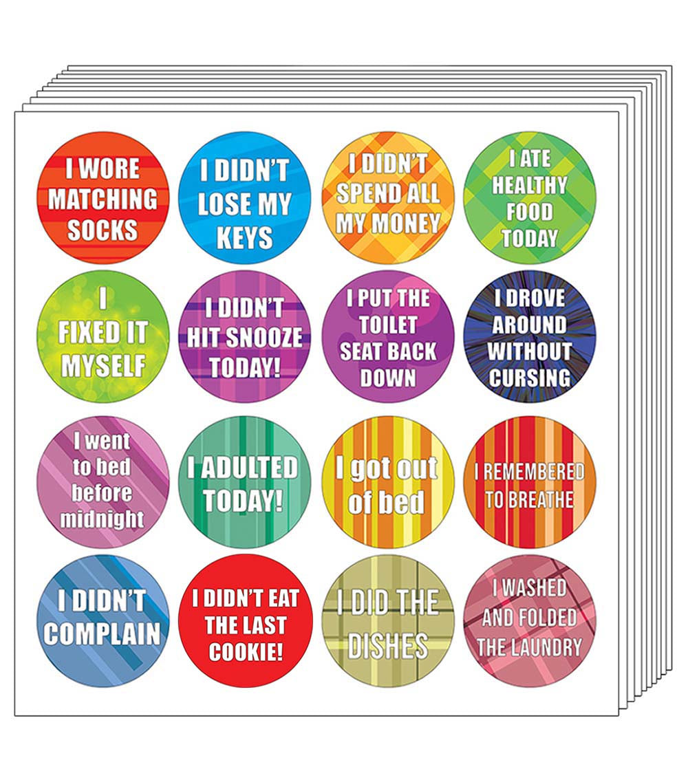 Stickers for Adults Series 3 Ã¢â‚¬â€œ Men Women Professionals Employees Adults Motivational Rewards Achievements Gags Gift Set