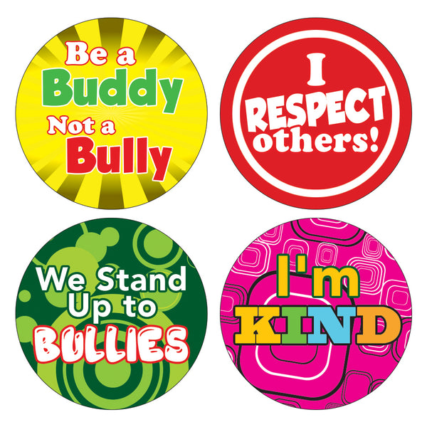 Anti Bullying Stickers for kids - Assorted Designs for Children - Classroom Reward Incentives for Students