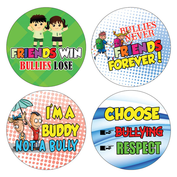 Anti Bullying Stickers for kids - Assorted Designs for Children - Classroom Reward Incentives for Students