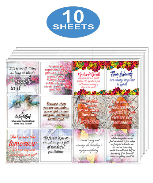 Creanoso Anne of Green Gables Inspiring Sayings Stickers - Great Gift Ideas for Ladies Women Bestfriends