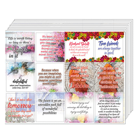 Creanoso Anne of Green Gables Inspiring Sayings Stickers - Great Gift Ideas for Ladies Women Bestfriends