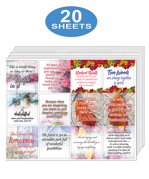 Creanoso Anne of Green Gables Inspiring Sayings Stickers - Great Gift Ideas for Ladies Women Bestfriends