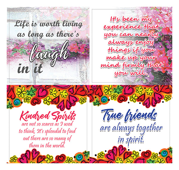 Creanoso Anne of Green Gables Inspiring Sayings Stickers - Great Gift Ideas for Ladies Women Bestfriends