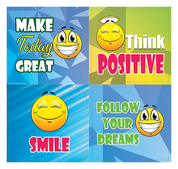 Creanoso Positive Sayings Emoji Stickers - Inspirational Premium Gifts for Boys, Girls, Kids, Teens