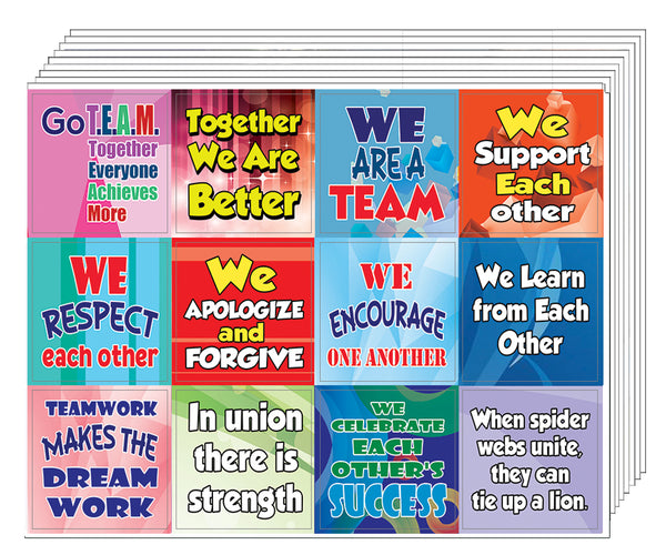 Creanoso Team Building Stickers for Kids - Cool and Unique Sticky Cards Bulk Pack Set