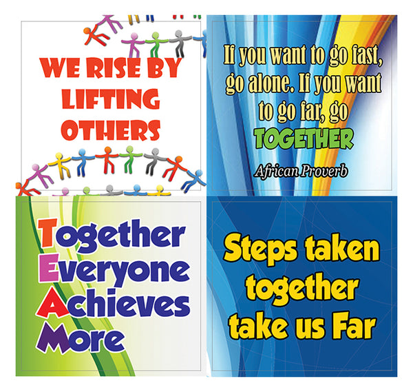 Creanoso Teamwork Stickers for Kids - Cool Unique Sticky Note Cards Bulk Pack