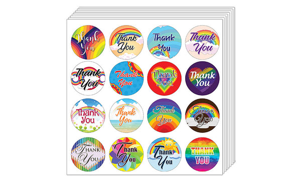 Rainbow Thank You Stickers (5 Sheet)