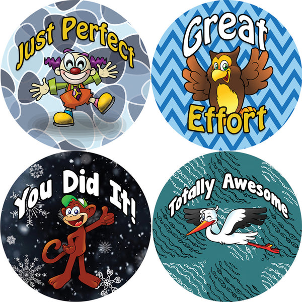 Creanoso Teacher Reward Motivational for Children Stickers (20-Sheet) â€“ Sticker Card Giveaways for Kids â€“ Awesome Stocking Stuffers Gifts for Boys & Girls â€“ Classroom Home Rewards Enticements