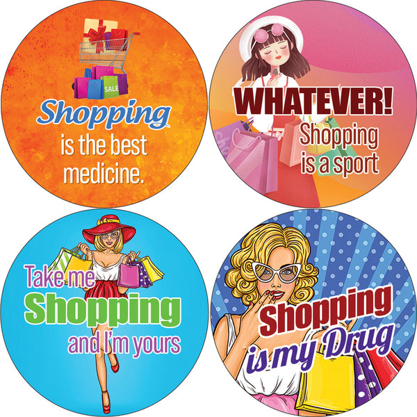 Funny Shopaholic Quotes Stickers (20 Sets X 16 Designs)