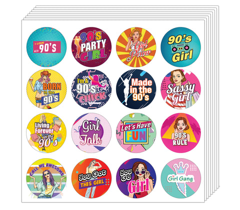 90's Girls Stickers (20 Sets X 16 Designs)