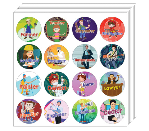 Jobs Stickers (20 Sets X 16 Designs)
