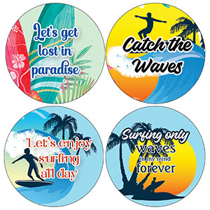 LET'S GO SURFING STICKER (5 Sets X 16 Designs)
