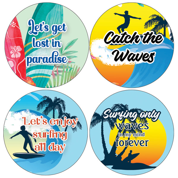 LET'S GO SURFING STICKER (5 Sets X 16 Designs)