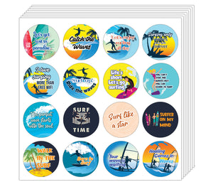 LET'S GO SURFING STICKER (5 Sets X 16 Designs)