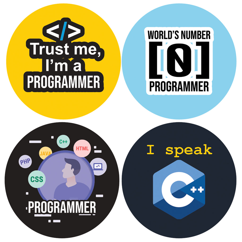 Programming Language Stickers (20 Sets X 16 Designs) – Creanoso
