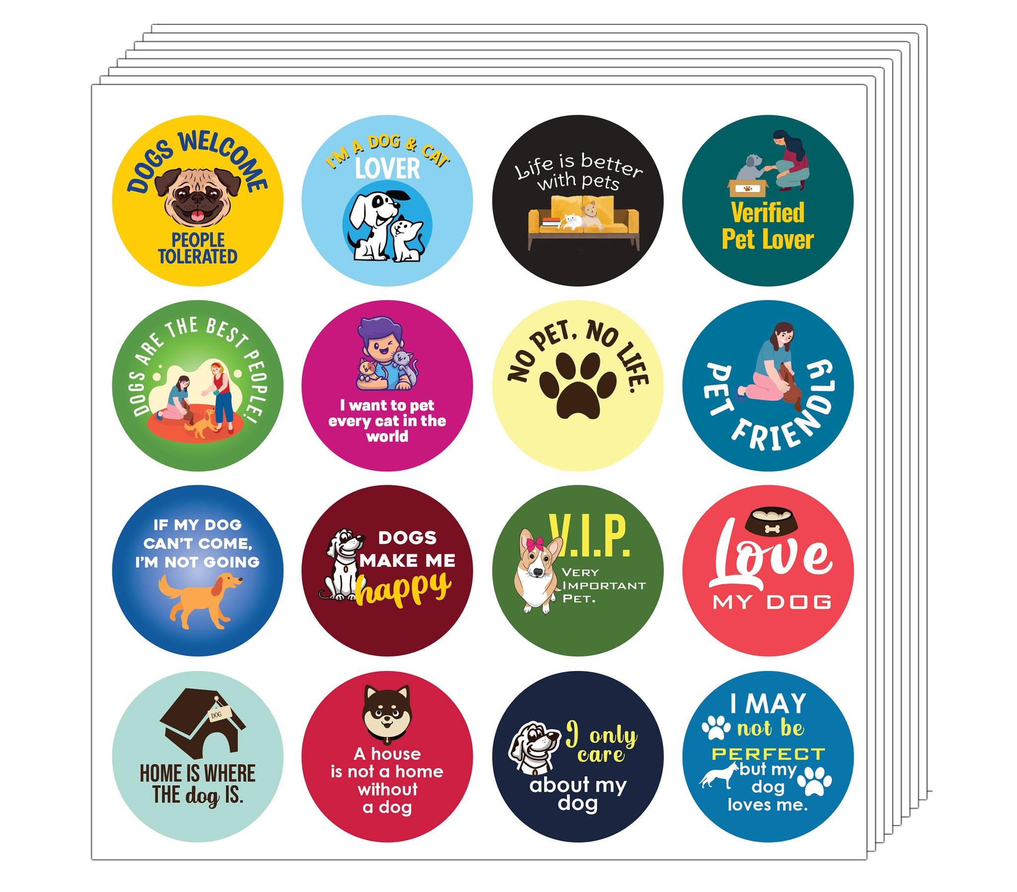 Pet Lovers Stickers (20 Sets X 16 Designs)