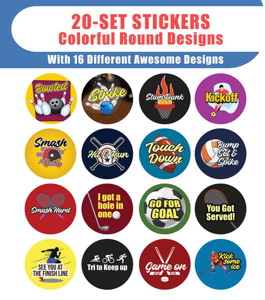 Sports Stickers (20 Sets X 16 Designs)