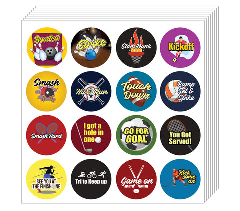 Sports Stickers (10 Sets X 16 Designs)