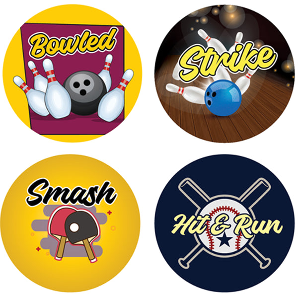 Sports Stickers (10 Sets X 16 Designs)