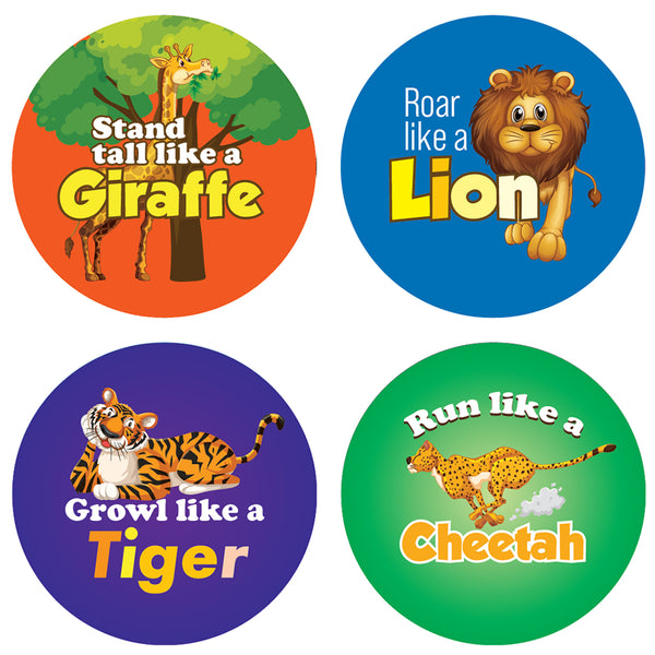 Safari Animals Stickers (20 Sets X 16 Designs)