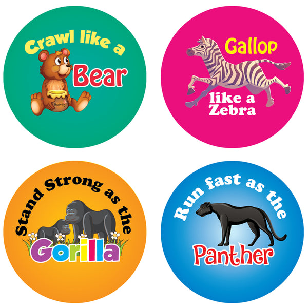 Safari Animals Stickers (20 Sets X 16 Designs)