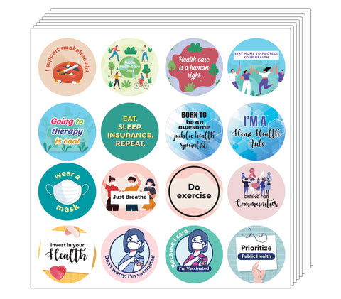 Public Health Stickers (10 Sets X 16 Designs)