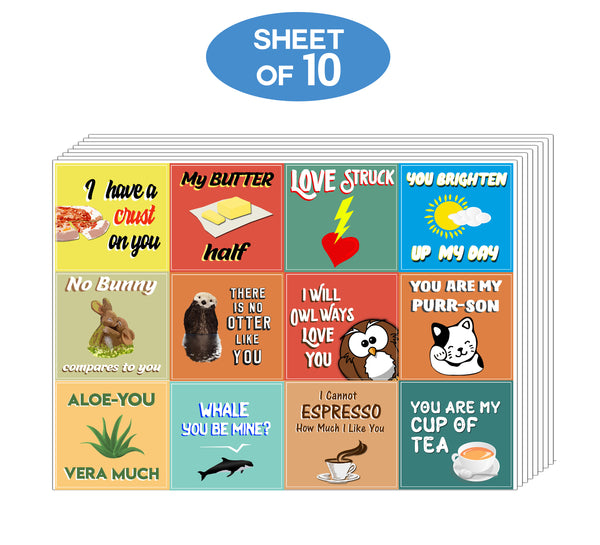 Creanoso Love Puns Stickers  - Premium Giveaways Sticky Note Cards
