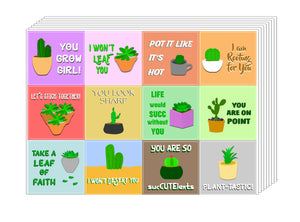 Creanoso Cactus and Succulents Quotes Stickers - Great Stocking Stuffers Gifts