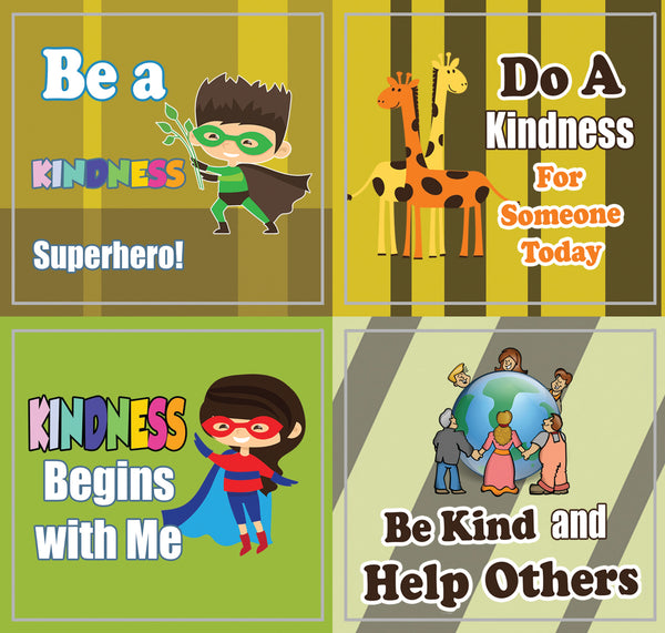 Creanoso Be Kind Stickers for Kids (20-Sheet) â€“ Premium Design Gift Stickers â€“ Awesome Stocking Stuffers Gifts for Boys & Girls, Children, Teens â€“ Wall Table Surface DÃ©cor Art Decal - Giveaways