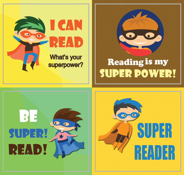 Creanoso Super Reading Star Stickers - Premium Gift Sticky Note Cards Pack