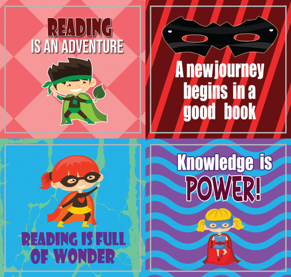 Creanoso Super Reading Star Stickers - Premium Gift Sticky Note Cards Pack