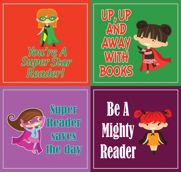 Creanoso Super Reading Star Stickers - Premium Gift Sticky Note Cards Pack