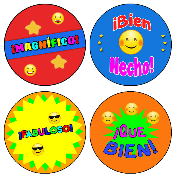 Creanoso Spanish Smiley Reward Stickers - Premium Gift Set
