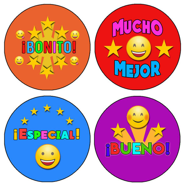 Creanoso Spanish Smiley Reward Stickers - Premium Gift Set